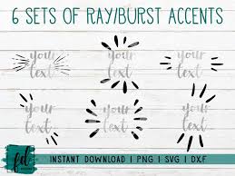 Hand Drawn Ray Burst Accents Glyphs Dingbats Png Svg Dxf Silhouette Or Cricut Cutfile Instant Download Digital Download How To Draw Hands Graphic Design Programs Glyphs