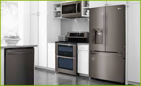 White Kitchen Cabinets With Black Stainless Steel Appliance Stainless Steel Kitchen Appliances Appliances Kitchen Stainless Steel Black Stainless Steel Kitchen