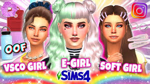 Vsco Girl Soft Girl E Girl In Sims 4 Sims 4 Sims The Sims 4 Packs