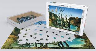 1000 parça ahşap puzzle • puzzle tanelerinizi bir arada tutan büzgülü bez torba. Amazon Com Eurographics Salvador Dali Swans Reflecting Elephants Puzzle 1000 Piece 6000 0846 Toys Games
