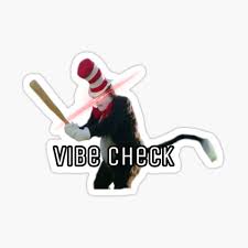 Cat In The Hat With Bat Sticker By Cateryan1313 Redbubble