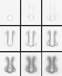 Draw a circle around the point where the perpendicular lines meet. 10 Spectacular Make A Realistic Skin Blending Technique Ideas Nose Drawing Realistic Drawings Drawing Tutorial
