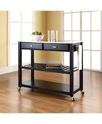 Stainless steel kitchen islands : Crosley Stainless Steel Top Kitchen Cart Island With Optional Stool Storage Reviews Furniture Macy S