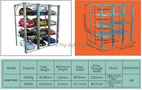 Hydraulic Multilevel Car Stacker Vertical Parking Semi Automatic Garage Car Stackingsystem Car Parking Car Storage Bars For Home