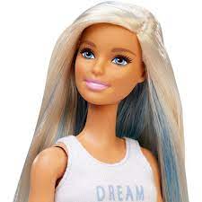 Barbie Fashionistas Doll Original Body Type With Dream Tee Walmart Com Barbie Hairstyle Blonde And Blue Hair Barbie Fashionista Dolls