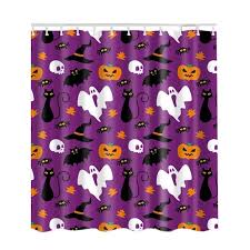 Happy Halloween Shower Curtain Thanksgiving Witch Cat Tree Pumpkin Ghost Turkey Ebay With Images Halloween Shower Curtain Bathroom Shower Curtains Shower Curtain