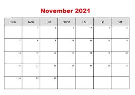 Aplikasi yang hebat dilengkapi dengan cuti umum dan cuti sekolah. Free Printable November 2021 Calendar Blank Template In Pdf Word Calendar Dream