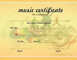 Beautiful Music Certificate Template Awards Certificates Template Certificate Templates Award Template