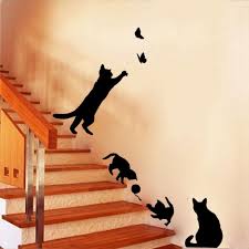Cat Vinyl Wall Stickers Wall Stickers Cats Wall Stickers Living Room Kids Room Wall Stickers