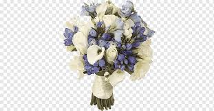 White, cream, silver, and green combine well with both purple and blue, while yellow is a lovely accent color. Flower Bouquet White Wedding Bride Wedding Purple Blue Flower Arranging Png Pngwing