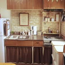 セリアレンガシート 賃貸でも諦めない などのインテリア実例 2015 08 18 10 31 49 roomclip ルームクリップ 賃貸キッチン 小さなキッチン キッチンの装飾