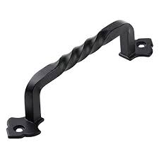 It has a extra elongated form. Lizavo Tp 128blk 6 Rustic Matte Black Cabinet Pulls Twist Kitchen Cabinet Handles 5 128mm Hole Centers Solid Cast Iron 5 Walmart Canada