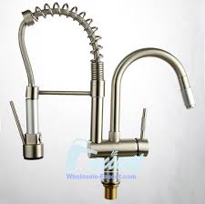 brushed nickel kitchen sink faucet with