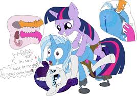 833234 - explicit, grimdark, artist:metalhead97, rarity, trixie, twilight  sparkle, pony, unicorn, g4, absurd resolution, anus, bondage, chains,  crying, dialogue, double penetration, female, femdom, femsub, group sex,  internal, lesbian, mare, nudity ...