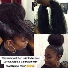 A bun doesn't have to encompass your entire head of hair, you know. Pin On Black Hair Weave