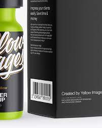 Download Matte Dropper Bottle With Paper Box Mockup In Bottle Mockups On Yellow Images Object Mockups