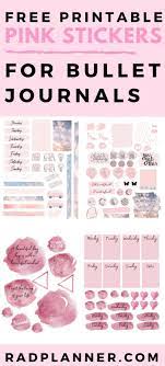 Free Printable Pink Bullet Journal Kit In 2020 Free Printable Planner Stickers Bullet Journal Free Printables Bullet Journal Mood