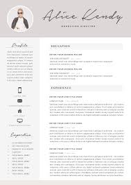 Resume Template 3page Charming By The Resume Boutique On Creative Market Resume Layout Resume Template Resume Design