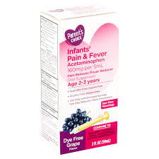 Parents Choice Infants Pain Fever Dye Free Grape Flavor