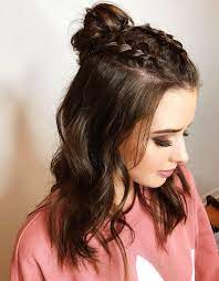Easy Hairstyle Girls Girls Easy Hairstyle Cute Hairstyle Girls Quick Hairstyle For Girls Cute Hair Medium Length Hair Styles Easy Braids Meduim Length Hair