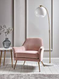 New Flex Occasional Chair Blush Velvet Arm Chairs Living Room Occasional Chairs Occasional Chairs Bedroom