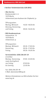 Kundenservice Vbb Fahrcard Pdf Free Download