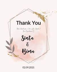 Thank You Card Pernikahan