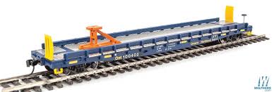 53 Gsc Piggyback Service Flatcar Ready To Run Ontario Northland 100402 Blue Yellow Model Trains Piggybacking Train