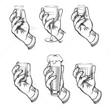 Hand Holding Drink Vintage Sketch Icons Sketch Icon Hand Drawing Reference Drawings