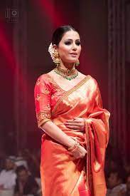 Beautiful Gorgeous Hina Khan Indian Sari Dress Saree Look Indian Saree Blouses Designs