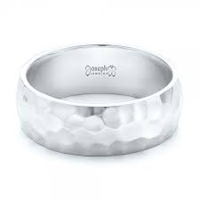 Hammered Men S Wedding Band 102566 Seattle Bellevue Joseph Jewelry Mens Wedding Bands Mens Wedding Rings White Gold Hammered Wedding Bands