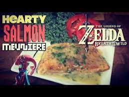 Mejores armaduras de zelda breath of the wild. How To Make Hearty Salmon Meuniere From Zelda Breath Of The Wild Youtube Game Food Food Salmon Meuniere Recipe