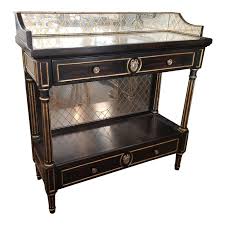 1960s Regency John Richard Black Gold Windsor Console Table Console Table Table Console