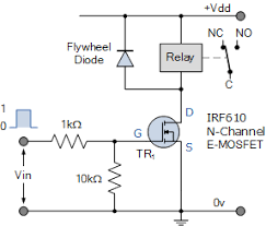 I understand the following for relays: Relay Switch Circuit And Relay Switching Circuit