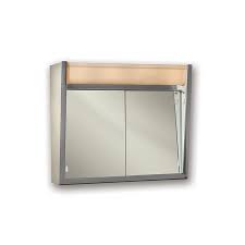 See bath trends to follow now for some stylish inspiration. Jensen Ensign 24 In X 23 5 In Lighted Incandescent Surface Stainless Steel Mirrored Rectangle Medicine Cabinet With Outlet In The Medicine Cabinets Department At Lowes Com