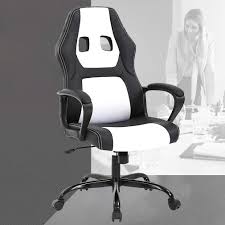 Enjoy free shipping on most stuff, even big stuff. White Racing Home Office Chair Ergonomic Executive Pu Gaming Chair Rolling Metal Base Swivel Desk Chairs With Arms Lumbar Support Computer Chair For Women Men Computer Gaming Chairs Home Office Chairs Ilsr Org