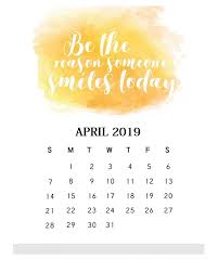 Inspirational April 2019 Quotes Calendar Inspirasi Latar Belakang Gambar