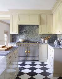 The kitchen tiles here are terracotta floor tiles with a blue octagon design of unparalleled quality. 23 White Kitchens Without Wood Floors Down Leah S Lane