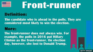 Bbc Learning English Us Elections 2020 Vocabulary Front Runner