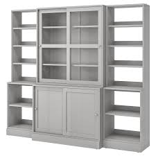 Havsta Aufbewahrung Mit Glasschiebeturen Grau Ikea Osterreich Glass Cabinet Doors Sliding Glass Door Glass Door