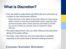 Discretion In Law Enfocement The Lawyers Jurists