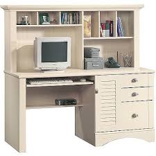 Sauder Harbor View Computer Desk With Hutch Antiqued White Walmart Com Walmart Com