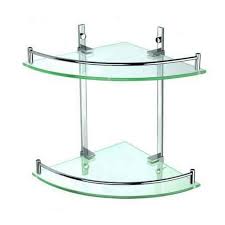 Open shelving makes the room appear bigger by allowing you to see all the way to the wall. Buy Roma Double Glass Corner Shelf