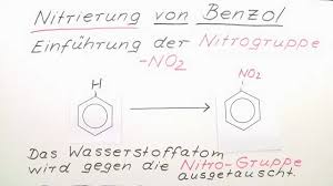 Rohes benzol ist eines der produkte des durch kohlepyrolyse erzeugten kohlengases, und die nach der desaminierung aus koksofengas gewonnenen verbindungen der benzolreihe sind hauptsächlich. Nitrierung Von Benzol Erklart Inkl Ubungen