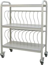 mobile chart storage rack 20 space 2 nursing chart binder