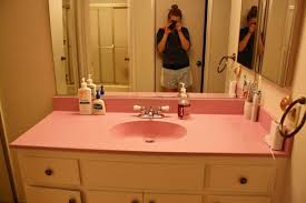 the pink bathroom sink run eat repeat