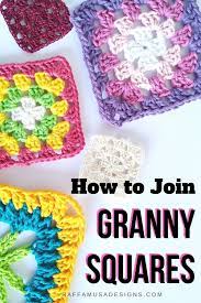 10 Ways To Join Granny Squares Raffamusadesigns In 2020 Joining Granny Squares Granny Square Crochet Tutorial