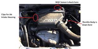 An aftermarket toyota corolla maf sensor from autozone gives you more of what you love by improving the engine's use of air flow and increasing the efficiency of the combustion cycle to give you extra miles per gallon. Diy Clean Or Replace Maf Mass Air Flow Sensor To Cure Rough Idle P0174 Code Toyota Rav4 Forums