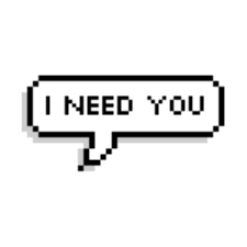 I Need You Speech Bubble We Heart It Objek Gambar Tulisan Stiker