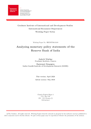 Federal reserve bank services for financial institutions of the united states Pdf Analysing Monetary Policy Statements Of The Reserve Bank Of India